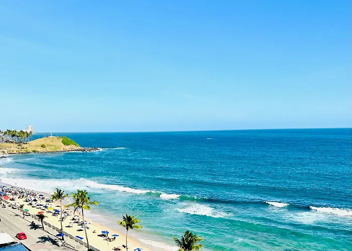Belissimo Apartamento Vista Mar Na Barra. Diretamente No Circuito Do Carnaval - Em Frente A Praia