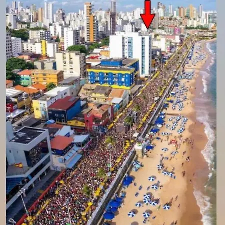 Belissimo Apartamento Vista Mar Na Barra. Diretamente No Circuito Do Carnaval - Em Frente A Praia Salvador Exterior photo